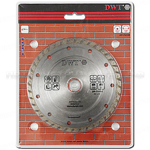 Диск алмазный сплошной турбо-диск для сухой и влажной резки кирпича, камня бетона, лазерная наварка резцов (DP-TU180) 180 х 2,2 мм
