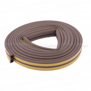 Уплотнитель, 6 м, профиль "D", коричневый. СИБРТЕХ