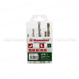 62829 Набор сверл Hammer Flex 202-906 DR set No6 (5pcs) 5-8mm металл\камень, 5шт.(подарок) Hammer 202-906