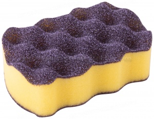 Губка бытовая поролон. для деликатных поверхностей "Серфер", 3-х слойн., рельеф.поверх., 125х75х45 мм