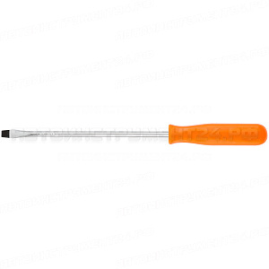 Отвертка "Эконом", CrV сталь, пластиковая оранжевая ручка 6х150 мм SL