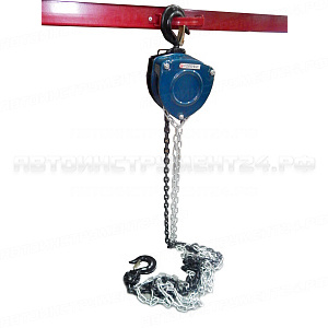 Лебедка механическая подвесная с лепестковым механизмом фиксации цепи натяжения, 2т (длина цепи - 3м) Forsage F-TRC90201A