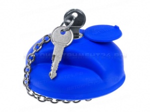 Крышка бака AdBlue KN-088 d-60 пластмасса с защитой и ключом (синяя) /50, шт