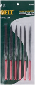 Надфили ПВХ ручка 4х160 мм, 6 шт.