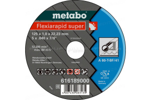 Круг отр сталь тс Flexiamant S 125x1,0 прямой А60Т Metabo