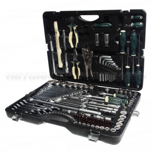Набор инструмента RF-41421-5-PREMIUM: 1/2"&1/4"&3/8"DR с 6-гранными головками 142пр. + 6пр. ROCKFORCE /1/2