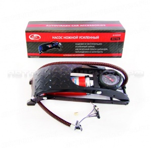 Насос ножной с манометром одинарный усиленный "ЭКСТРА"