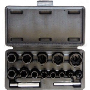 Головки-экстракторы , 1/4", 1/2", 6-27мм, 13 шт.