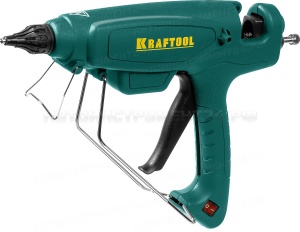 Пистолет клеевой (термоклеящий) "PRO", KRAFTOOL 06843-220-12, эл, двухкомп корпус, рабоч темп 193град, выход клея 1,2кг/час, d=12мм, 220Вт