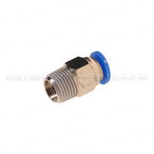 Фитинг RF-SPC04-01 для пластиковых трубок 4мм с наружной резьбой 1/8" ROCKFORCE /1 NEW