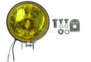 Фара пр/т универсальная круглая, d 112 мм, с лампой Н3 24V 70W, желтое стекло (2 шт. уп.)