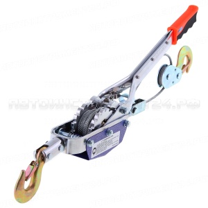 Лебёдка рычажно-храповичная с тросом 2500кг угловая