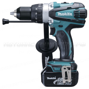 Аккумуляторная ударная дрель-шуруповерт Makita DHP458RFE