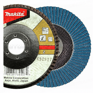 Лепестковый шлифовальный диск А60, 115 мм, стекловолокно, плоский Makita D-57548