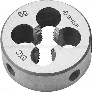 Плашка ЗУБР "МАСТЕР" круглая ручная для нарезания метрической резьбы, М10 x 1,5