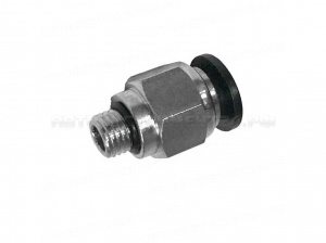 Фитинг прямой трубки ПВХ ( наружн. резьба ) PC M12*1.25 d- 6 (уп. 10 шт.) (200 шт кор)