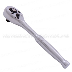 Рукоятка трещоточная 1/4"DR, металлическая ручка, 72 зубца