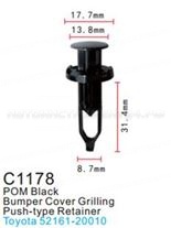 Клипса для крепления внутренней обшивки а/м Тойота пластиковая (100шт/уп.) Forsage клипса F-C1178(Toyota)