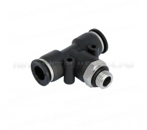 Фитинг тройник трубки ПВХ ( наружная резьба ) M10*1 d-10 (уп. 10 шт.)