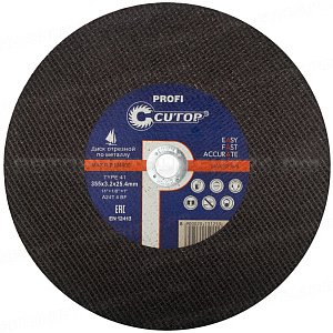 Профессиональный диск отрезной по металлу Т41-355 х 3,2 х 25,4 (5/25), Cutop Profi