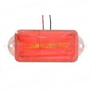 Фонарь габаритный LED 24V, красный (30x75мм, 3-светодиода)