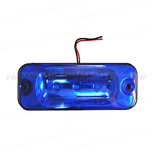 Фонарь габаритный LED синий (стекло синее) 31006503