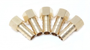 Штуцер пневматический внутр. резьба 1/4"- "елочка" 8мм, к-т 5шт. Forsage F-FFH04/05K