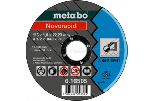 Круг отр сталь Novorapid 115x1,0x22,23 Metabo