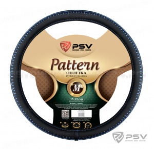 Оплётка на руль PSV PATTERN Fiber (Черный/Отстрочка синяя) M