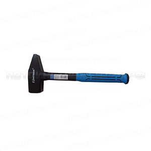 Молоток Механика 1500г с прямым, кованым, бойком и фибергласовой, голубой ручкой. UN-MHC1500