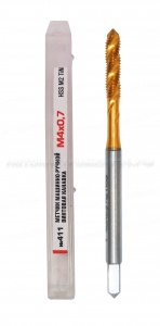 Метчик спиральный маш, однопроходн. №419 ПрофОснастка Эксперт М6,0*1,0 HSS M2 TIN (6542), 1 шт инд пласт бокс