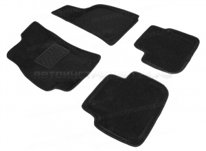 Коврики Chevrolet Lanos 1997-2009г 3D черный (Seintex) 71693