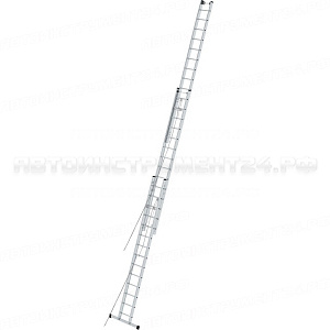 Трёхсекционная лестница с тросом Krause STABILO 3х14, 800756