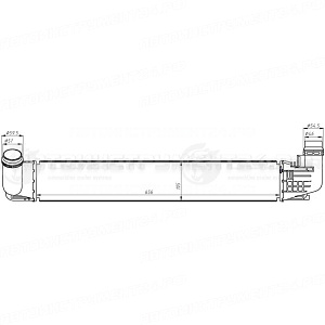 ОНВ (радиатор интеркулера) для автомобилей Duster (10-) 1.5dCi MT LUZAR, LRIC 0910