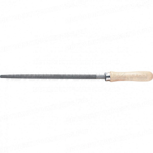Напильник круглый, 200 мм, деревянная ручка. СИБРТЕХ