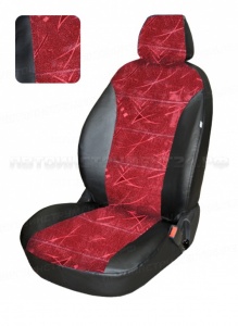 Чехлы Lada Largus 2012 Норма/Люкс 5 мест красный флок БРК