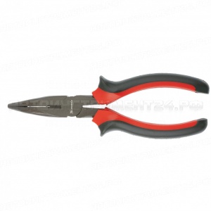 Длинногубцы изогнутые Black Nickel, 180 мм, двухкомпонентные рукоятки. MATRIX