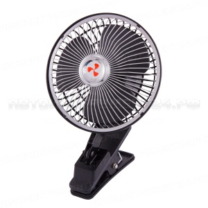 Автовентилятор 6", 12Вольт с решеткой металлической, прищепка HF-8044