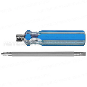 Отвертка с переставным жалом, пластиковая ручка 6x70 мм (PH2/SL6)