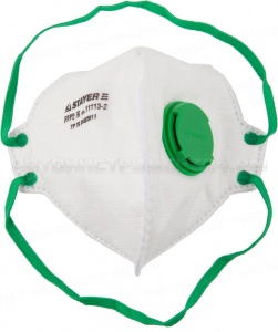 Полумаска фильтрующая STAYER "PROFI" плоская, с клапаном, многослойная, класс защиты FFP2