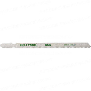 Полотна KRAFTOOL, T318B, для эл/лобзика, HSS, по металлу (2,5-6мм), EU-хвост., шаг 2мм, 110мм, 2шт