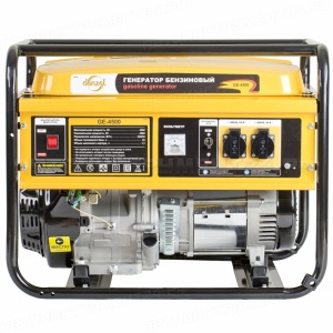 Генератор бензиновый GE 4500, 4,5 кВт, 220В/50Гц, 25 л, ручной старт DENZEL