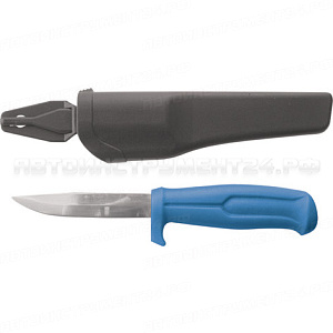 Нож строительный, нержавеющая сталь, пластиковая ручка, лезвие 100 мм