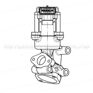 Клапан EGR (рециркуляции отработавших газов) для автомобилей Land Rover Discovery III (04-) 2.7TD (L) LUZAR, LVEG 1008