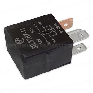 Реле электромагнитное 38.3787-11 12В 20А 4-х контактное с резистором
