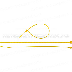 Кабельные стяжки желтые КС-Ж1, 3.6 x 200 мм, 100 шт, нейлоновые, ЗУБР Профессионал