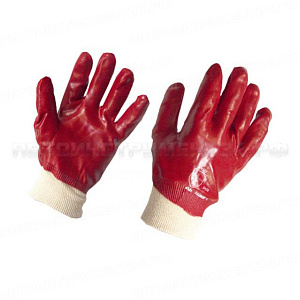 Перчатки МБС c резиновым покрытием, красные (пара) /кратн. 12, шт