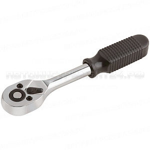 Вороток (трещотка), механизм легированная сталь 40Cr, пластиковая ручка, 1/4", 24 зубца