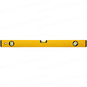 Уровень "Стайл", 3 глазка, желтый усиленный корпус, фрезер. рабочая грань, шкала, Профи 600 мм
