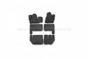 Коврики Ford Tourneo Custom 2013 (9 seats) 6 шт., борт. чер НЛ CARFRD00029k